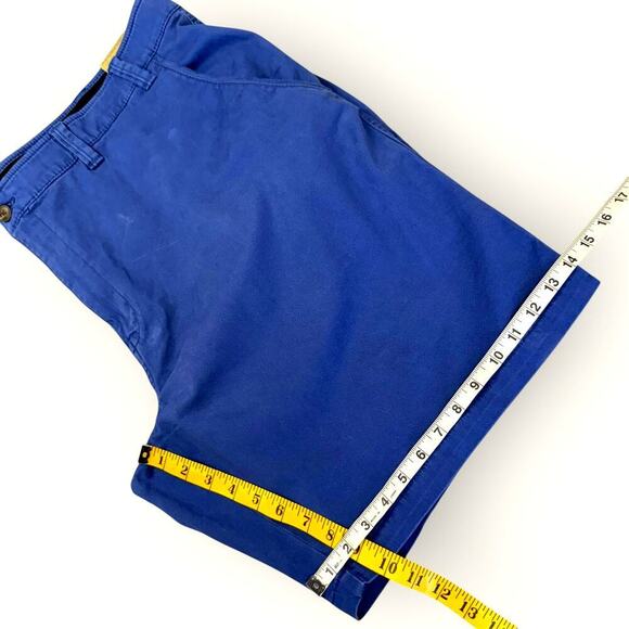 Foundry Casual Comfort Stretch Chino Shorts Classic Flat Front Men Size 52 Blue - Picture 14 of 15